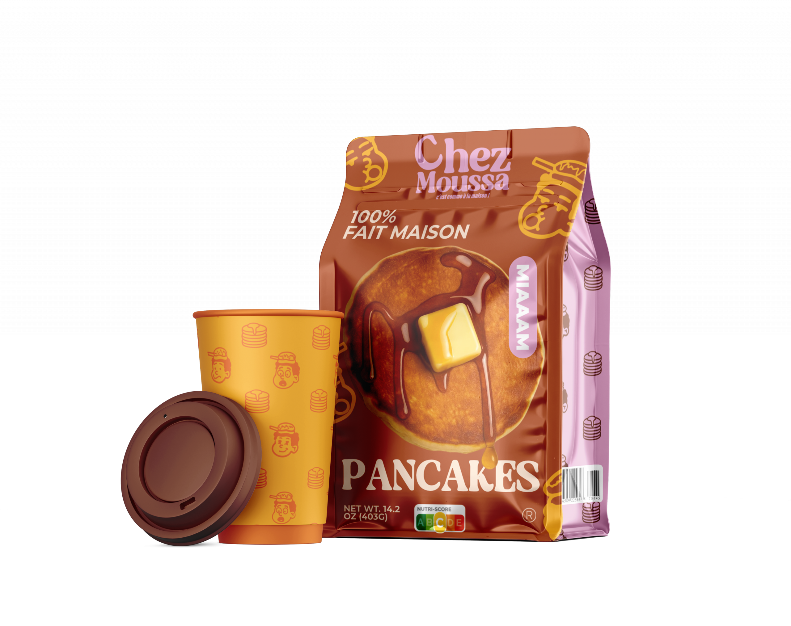 mockup produit branding et identité visuelle Chez Moussa