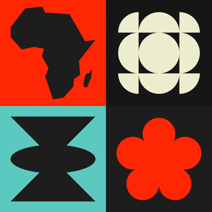 icônes Afrique africain couleurs vives , branding